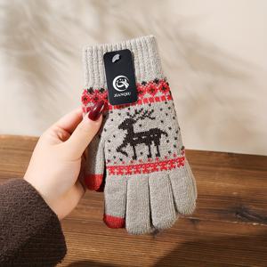 TEMU 남녀공용 터치스크린 겨울 장갑 - 분리형 손가락 디자인, 기계 세탁 가능, 스키, 사이클링, 스마트폰 사용용 - 성인용 캐주얼 추위 방지 장갑 (스마트폰/아이패드 호환)