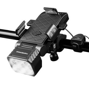 TEMU 스탠드 포함 3-in-1 자전거 라이트, 전후방 헤드라이트 및 후미등 세트, USB 충전식 2LED 자전거 조명, 2400mAh 배터리, 표준 자전거용 조절 가능한 마운트, 내구성 있는 ABS 소재, 야간 라이딩 안전을 위한 이상적인 선택