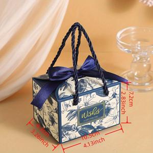 TEMU 50개 꽃무늬 종이 선물 상자 리본 포함 - 결혼식, 약혼식, 크리스마스 이브 및 생일 파티에 완벽함