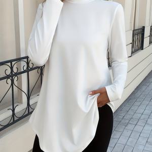 TEMU 2025년 신상 스타일리시 봄/가을 베이스 레이어 탑