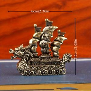 TEMU 순동 중국식 행운의 용선 (돛포함) - 거실, 사무실, 와인 캐비닛을 위한 소형 수집품 | Feng Shui 장식물, all copper 재물수신 마스코트, 행운의 데코레이션으로 부를 끌어들이는 홈 & 사업자에게 이상적인 Choi