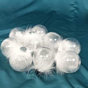 TEMU 9개 세트, 3.15인치 크리스마스 발렌타인데이 아티스틱 스타일 장식 볼 - 로맨틱 글리터 깃털 장식, 내장 깃털 디자인, 우아하고 아름다운 홈 키친 장식, 실내외 파티 이벤트 장식 및 휴일 매달기 볼, 축제, 결혼식, 할로윈, 추수감사절, 발렌타인데이, 부활절, 디왈리 가랜드 데이 등에 적합, 휴일 결혼식 파티 장식, 전기 불필요