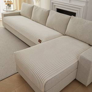 TEMU 웜 타이드 2피스 플러시 소파 커버, 라벨 장식, 사계절용 편안한 원단, 미끄럼 방지 및 반려동물 친화적, 강아지 애호가의 최애, 세탁기 사용 가능