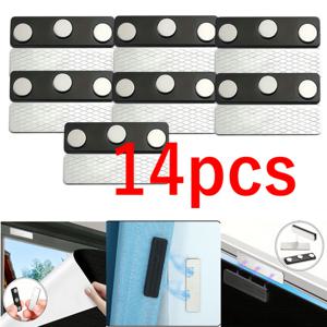 TEMU 현대적인 자석 블라인드 고정 세트 - 튼튼한 자석 커튼 고정 장치 (블라인드용) - 흑백 플라스틱 자석 홀더 (접착제 포함), 거실에 적합, 스타일리시한 거실 액세서리, 우아한 디자인, 접착식 홀더