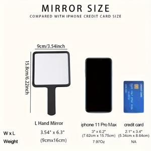 TEMU 세련되고 컴팩트한 휴대용 거울로, 간편한 메이크업 연출에 완벽합니다.