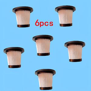 TEMU HEPA 고출력 진공 청소기 공기 정화 필터 6개입, 핸디형 무선 진공 청소기 필터, 재사용 가능, 스타일 화이트, 고성능 여과, 필터 교체 부품.