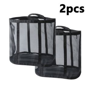 TEMU 2개 세탁 바구니, 손잡이 달린 접이식 더러운 옷 보관함, 휴대용 독립형 세탁 바구니 (침실, 세탁실, 욕실, 장난감 및 쓰레기용), 세탁 바구니|빨래바구니