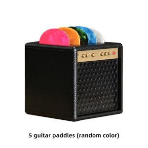 TEMU 5개입 기타 피크 | 앰프 스피커 스타일 기타 피크 케이스 (5개 랜덤 색상 0.71mm 피크 포함), 서랍 보관, 휴대용 및 스타일리시, 기타 연주자 및 음악 애호가를 위한 이상적인 선물, ABS 소재