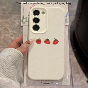 TEMU 삼성 갤럭시 S23/S22/S24/S21 울트라/S20/A31/A32/A55/A72/A52S/A34/S23 울트라/S10용 도드글 토마토 패턴 폰 케이스 - 충격방지, , 신제품, 패셔너블, TPU 보호 커버, 선물, 비즈니스, 라이트 럭셔리 스타일|S21케이스