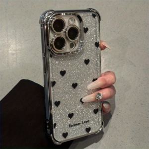 TEMU 휴대폰 케이스 - 할로윈 및 크리스마스 필수 선물 아이템. 심플하고 스타일리시하며 다재다능한 창의적인 디자인. 다양한 아이폰, 특히 최신 모델에 적합한 고품질 휴대폰 케이스, 실버 전기 도금 코너 포함