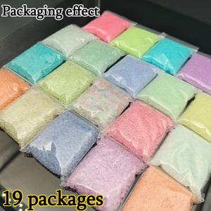 TEMU 약 7888개 2mm/3mm 듀얼 사양 무광 버블 비즈 풀팩 | 고품질 무광 버블 비즈 | 투명 원형 유리 버블 비즈, 19팩으로 정교하게 포장, 총 196g (2mm 9팩 + 3mm 9팩 + 1팩)