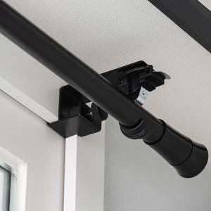 TEMU 안뚫어고리 못없이 커튼봉 레일 겸용 VER.1 2개입 브라켓 압축봉 커튼달기 설치|커튼봉