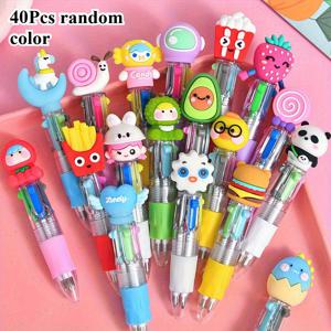 TEMU 40개 만화 미니 4-in-1 펜 세트. 4가지 색상의 잉크가 특징이며, 귀엽고 휴대성이 좋습니다. 파티, 교실 보상, 생일 선물로 완벽합니다. 이 즐거운 멀티컬러 펜 세트는 매력적인 문구류 선물입니다.