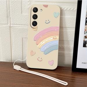 TEMU 삼성 S25 울트라/S25+/S25/S24 울트라/S24 플러스/S24/S23 울트라/S23 플러스/S23/S22 울트라/S21 플러스/S20 플러스/S20 FE 5G/노트 10+/노트 20 울트라를 위한 귀여운 만화 폰 커버, 유니크한 디자인과 TPU 핸드 스트랩이 있습니다.