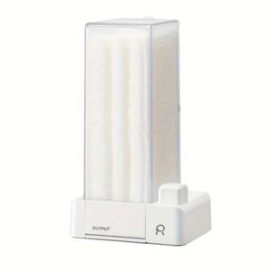 TEMU 대용량 원터치 디스펜서 메이크업 보관함 - 위생적 원터치 작동, 방진 및 방습 기능, 조절 가능한 수납공간, 조립 불필요 (화이트/핑크/그레이) - 립스틱, 브러쉬, 아이섀도우용