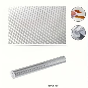 TEMU 고온 내성 알루미늄 주방 스티커 - 내구성 있고 청소가 쉬움, 백스플래시·가스레인지·서랍패드에 적합한 현대식 육각형 디자인의 모던 키친 장식용 PVC 접착제, DIY 홈쿠킹을 위한 보호필름