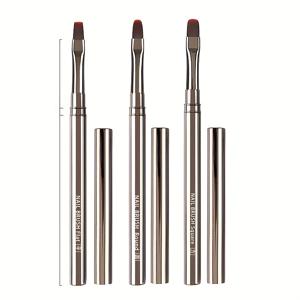 TEMU 전문 네일 아트 브러쉬 - 인체공학적 그립, 내구성 좋은 메탈 팁 & 나일론 브러쉬모, 정밀 페인팅, 네일 아티스트를 위한 오래 지속, 매니큐어 & 페디큐어 - 유럽 특수 컬렉션, 네일 아트 용품, 매니큐어 필수품, 세련된 브러쉬 디자인