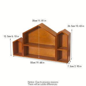 TEMU 빈티지 데스크 정리함 - 오픈형 수납공간 다층 선반, 천연 목재 화장품 & 향수 보관용 홈오피스, 침실, 욕실 장식품 - 조립 불필요한 미니멀 디자인, 아트이즈틱 공예, 러스틴 스타일, 사무실 및 서랍 정리함|욕실선반|책상|향수