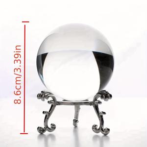 TEMU 베이스가 있는 투명 볼, 창의적인 사진 촬영 소품, 수제 투명 흰색 유리 볼 장식품, 크리스마스 장식품, 홈 데코, 파티 장식