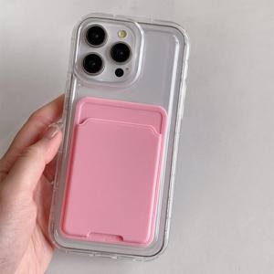 TEMU 휴대폰 케이스: 투명 충격방지 방탄 케이스, 대형 홀 및 카드 홀더 포함, 아이폰 15/14/13/12/11/7 플러스/8 플러스/XS Max/XS/X/XR 호환