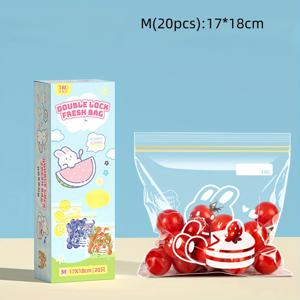 TEMU 15/20/55개 두꺼운 식품 보관백, 냉동실 안전 과일 야채 정리백, 주방 보관백|냉장고|냉동고