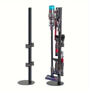 TEMU 다이슨 진공 브래킷 및 금속 보관 브래킷, 다이슨 G5 V15 V12 V11 V10 V8 V7 수직 베이스용, 숨겨진 전원 코드 디자인의 다이슨 핸드헬드 무선 진공 청소기용, 4.5kg 헤비듀티 브래킷