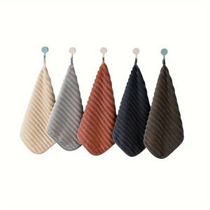 TEMU 5개 세트 고급 소프트 타월 - 초흡수성 퀵 드라이 핸드 타월 - 다용도 11.8*11.8인치 가정 욕실 및 일상 사용 - 필수 가정용품