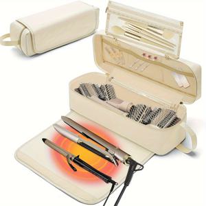 TEMU 샤크 플렉스 스타일 에어랩 호환 헤어 도구 여행용 가방 + 열매트 포함