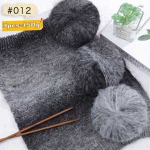 TEMU 3개 묶음, 섹션 염색 알파카 바다, 컬러풀 알파카 바다, 니트 스웨터, 숄, 손으로 짠 원사 묶음