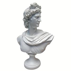 TEMU 아폴로 그리스 및 로마 신화 흉상 - 6인치 수지 조각상, 홈 데코 & 클래식 컬렉션에 적합 - 아폴로 조각상