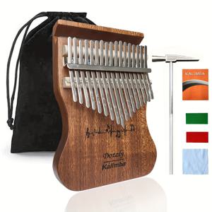 TEMU 17키 칼림바 엄지 피아노 - 휴대용 폰 홀더 포함, 폰 미끄럼 방지 패드 내장, 고품질 새펠 우드 재질, 초보자에게 적합, 크리스마스 파티에서 축제 분위기를 연출하기에 완벽