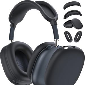 TEMU 에어팟맥스 4-in-1 보호 케이스, 이어패드 보호 케이스/이어머프 커버/헤드밴드 커버 (2024/2020), 스크래치 방지 액세서리, 애플 에어팟맥스 USB-C 호환