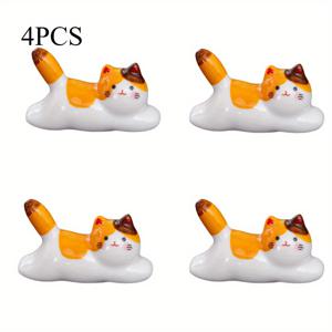 TEMU 찻잔, 스푼, 포크를 위한 세라믹 홀더 4개 세트. 식기 정리용으로 디자인되었으며, 칼과 기타 주방 도구를 보관하는 솔루션으로 사용할 수 있는 모양의 식기 스탠드입니다.