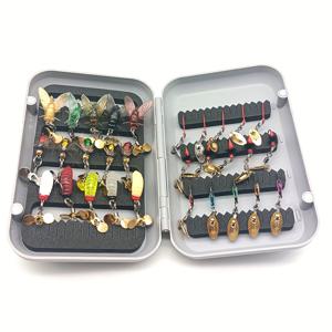 TEMU 30개 플라이 낚시 루어 세트 (박스 포함), 인조 파리, 웜, 모기 포함 - 농어 및 송어용