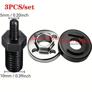 TEMU 1/3개 - M5-M10 변환 로드 볼트, 앵글 그라인더 어댑터 키트, 줄임 로드 및 M10 압력 플레이트 너트 2개, 전동 공구에 적합, 튼튼하고 내구성 좋음, 사용하기 쉬움