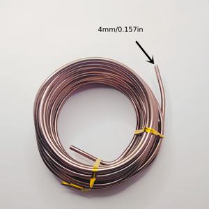 TEMU 20ft/6m 갈색 알루미늄 와이어, 4mm 직경 - 보나이 조형, 공예 및 DIY 금속 프로젝트에 적합, 내구성과 유연성이 뛰어난 홈 크래프트용 금속 와이어