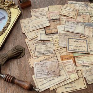 TEMU 영문 제품용 43개 묶음의 오래된 컬러 종이 태그. 정크 저널, 빈티지 핸드북, 앨범, 다이어리, 스크랩북 및 카드 제작 프로젝트용 장식 콜라주에 적합합니다.