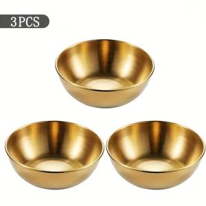 TEMU 3/5/12개 세트 3.22인치 고품질 스테인리스 소스 접시, 미니 원형 조미료 그릇, 스시 딥핑 볼, 접시, 크림 접시, 야외 피크닉 과일 접시, 가정용 주방 및 식당용 설거지기구 (식기세척기 사용 가능)