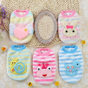 TEMU 부드러운 강아지 옷 5개 세트, 귀여운 만화 패치 겨울 의상, XXS 초소형견용|강아지옷