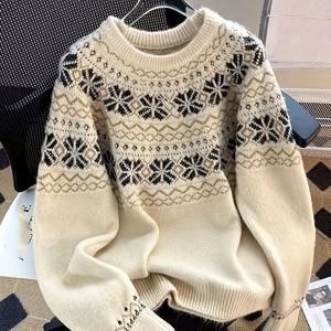 TEMU 2025년 신상 가을/겨울 컬렉션은 청크이 빅사이즈 빈티지 루즈핏 캐주얼 스웨터로, 가을/겨울 시즌에 완벽한 선택입니다. 이 우아한 여성용 스웨터는 라운드넥, 긴소매, 부드럽고 세탁기 사용이 가능합니다.|블라우스|빈티지|옷