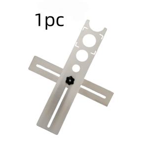 TEMU 1개 조절 가능한 금속 타일 위치 측정기 - 회전식 디자인 & 인체공학적 핸들, 내구성 강한 드릴링 레일 내장 구멍 커터 포함, 정밀 측정 표시 (cm/in) - 대리석 및 타일 설치용 견고한 공구, 배터리/전원 불필요