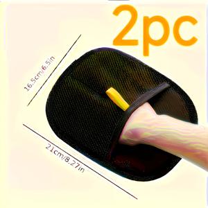 TEMU 2개입 고양이 & 강아지용 정전기 린트 제거 장갑 - 정전기 털 제거, 세탁 가능, 털빠짐 없는 펫 그루밍 도구, 마사지 장갑 (2개입)