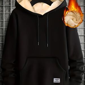 TEMU 2025년 겨울 신상 남성 트렌디 캐주얼 후드 스웨트셔츠 (Shule Water OBM)