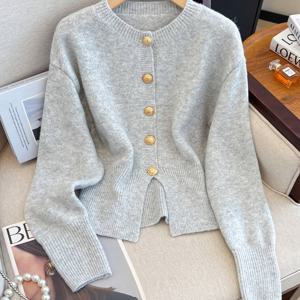 TEMU 우아한 디렉셔널 스타일, 여성 캐주얼 오피스 활용성 솔리드 컬러 가디건|가디건