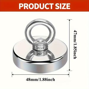 TEMU 자석 낚시 키트 - 대형 희토류 자석, 강 및 자석 낚시용, 다기능, 가정, 주방, 실내/야외 사용, 강철 구조, 내구성 있는 낚시 도구