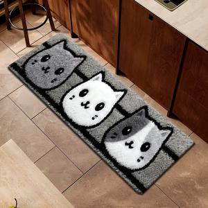 TEMU 1개 귀여운 패턴, 다용도 홈 데코, 데일리 또는 휴일 분위기 장식, 욕실 미끄럼 방지 매트, 실내 현관 러그, 침실 침대 옆 매트, 주방 매트, 복도 러너 카펫, 부드럽고 두꺼운 욕조 스펀지 패드, 복도, 거실에 적합, 거실러그, 바닥매트, 욕실매트, 발매트