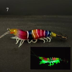 TEMU 1개 AVLCOAKY 11.5cm 야광 새우 낚시 미끼 - 움직이는 다리, UV 활성화 야광 효과, 내구성 ABS 소재의 사실적인 새우