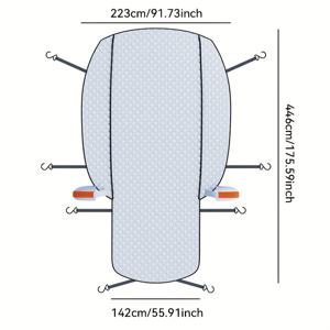 TEMU 차량용 눈 덮개, 얼음 및 눈 앞유리 덮개, 옥스포드 천 소재, 앞유리 보호 덮개, 안전한 장착 냉각판, 겨울 차량용 추가 장비, 겨울 눈 및 냉각판 보호, 세단/SUV/ 차량에 적합