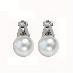 TEMU 클립온 귀걸이 무구멍 시리즈 - 빈티지 모조 진주 이어커프, 데일리, 웨딩, 파티용 클립온 모조 진주 귀걸이, 연중 무한한 선물, 사용 간편 (피어싱 불필요)