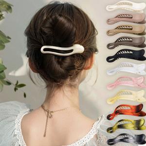 TEMU 6개입 배김없는 집게핀 세트, 중형 대형 머리핀, 반묶음 헤어클립 클로, 악어 고정핀 머리집게, 올림머리 헤어집게핀, 헤어핀 머리집게핀, 집게머리핀, 머리삔, 집게삔